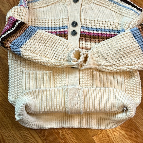 Anthropologie x Maeve High-Collar Mixed-Stitch Cardigan Sweater Size XS NWT - Picture 10 of 12